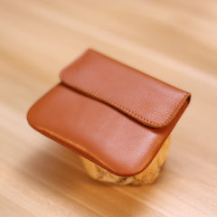 Brown Cute Women Leather Card Wallet Mini Coin Wallets Slim Brown Card Holder Wallets For Women