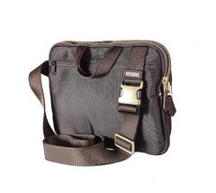 Cool Black Leather Men 10 inches Chest Bag Messenger Bag Courier Bags Postman Bag For Men