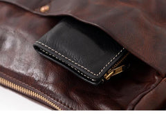 Handmade Black Wrinkled Leather Men Postman Bag Coffee Cool Courier Bag Messenger Bag One Shoulder Backpack For Men
