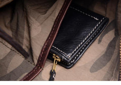 Handmade Black Wrinkled Leather Men Postman Bag Coffee Cool Courier Bag Messenger Bag One Shoulder Backpack For Men