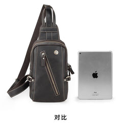 Best LEATHER MENS Sling Bags Sling Pack Vintage One Shoulder Backpack Chest Bag For Men