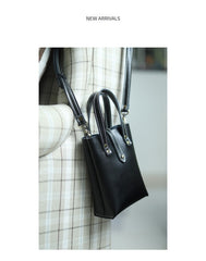 Black LEATHER Small Cute HandBag WOMEN SHOULDER BAG Small Crossbody Purse FOR WOMEN