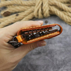 Handmade Leather Key Case Key Wallet Men's Key Holders Car Key Holder Card Holder For Men