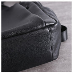 Black Leather Satchel Backpacks Womens Cute School Backpack Purse Black Leather College Rucksack for Ladies