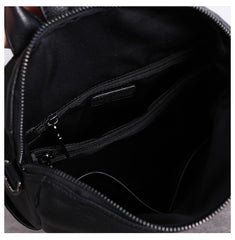 Black Leather School Backpack Womens Cute College Backpack Purse Black Leather Travel Rucksack for Ladies