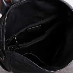 Black Leather School Backpack Womens Cute College Backpack Purse Black Leather Travel Rucksack for Ladies