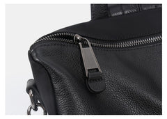 Black Nylon Backpack Womens Convertible Backpacks Purse Nylon Leather Travel Rucksack for Ladies