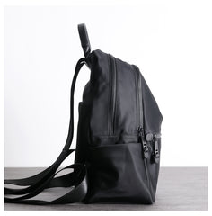 Black Nylon Backpack Womens Travel Backpack Purse Black Nylon School Rucksack for Ladies