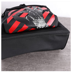 Black Nylon Graphic Satchel Backpack Womens School Backpacks Purse Nylon Travel Rucksack for Ladies
