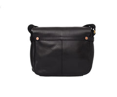 Vintage Black Leather Men Small Brown Side Bag Black Messenger Bags Courier Bag For Men