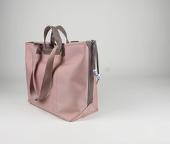 Pink Womens Nylon Handbag Totes Pink Womens Nylon Leather Shoulder Tote Purse for Ladies