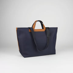 Navy Womens Nylon Handbag Totes Navy Womens Nylon Leather Shoulder Tote Purse for Ladies