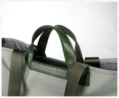 Navy Womens Nylon Handbag Totes Navy Womens Nylon Leather Shoulder Tote Purse for Ladies