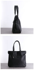 Black Womens Nylon Leather Shopper Totes Womens Nylon Shoulder Tote Black Nylon Handbag Purse for Ladies