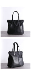 Black Womens Nylon Leather Shopper Tote Womens Nylon Shoulder Tote Black Nylon Handbag Purse for Ladies
