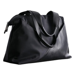 Womens Nylon Leather Shoulder Handbags Womens Black Nylon Totes Purse Nylon Handbag Purse for Ladies