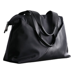 Black Womens Nylon Leather Shoulder Handbag Womens Black Nylon Totes Purse Nylon Handbag Purse for Ladies