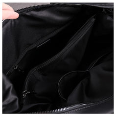 Womens Nylon Leather Shoulder Handbags Womens Black Nylon Totes Purse Nylon Handbag Purse for Ladies