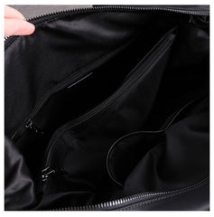 Black Womens Nylon Leather Shoulder Handbag Womens Black Nylon Totes Purse Nylon Handbag Purse for Ladies