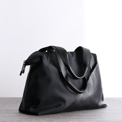 Womens Nylon Leather Shoulder Handbags Womens Black Nylon Totes Purse Nylon Handbag Purse for Ladies