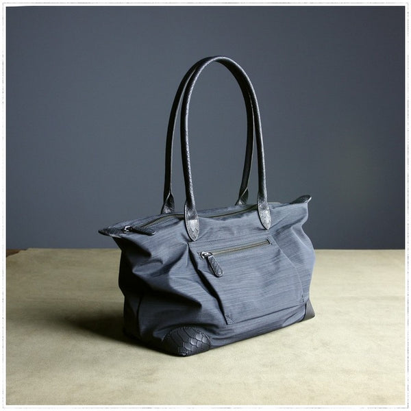 Black Womens Nylon Shoulder Handbag Womens Nylon - Side View