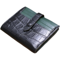 Black&Green Cute Women Leather Slim Wallet Card Wallet Mini Billfold Wallets Slim Brown Card Holder Wallets For Women