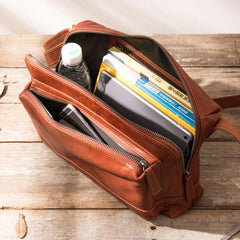 Black Brown Cool Leather Mens Shoulder Bags Messenger Bags for Men