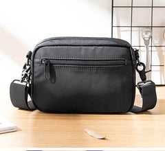 Casual Black Mens NYLON Mini Chest Bag Postman Bag Black Small Messenger Bags Side Bag for Men