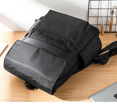 Fashion Black Mens Nylon Backpack Travel Backpacks 15‘’ Laptop Backpack College Bag for men