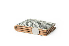 White Handmade Leather Bifold Mens Snakeskin billfold Wallet Bifold Small Wallet For Men