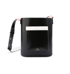 Black LEATHER WOMENs Bucket Purse SHOULDER BAG FOR WOMEN