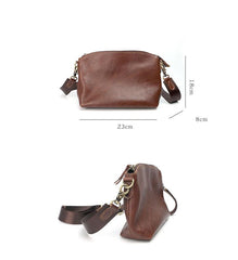 Brown Leather Mens Casual Small Courier Bags Messenger Bag Black Postman Bag For Men