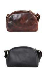 Black Leather Mens Casual Small Saddle Courier Bags Messenger Bag Coffee Brown Postman Bags For Men