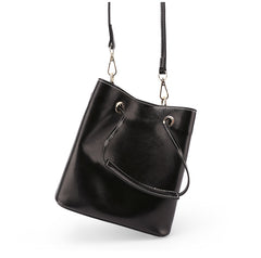 Black Leather Womens Small Handbag Purse Shoulder Bag For Women