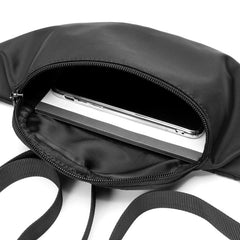 Fashion Black Nylon Mens Fanny Pack Sling Bag Chest Bag Hip Bag Black One Shoulder Backpack for Men