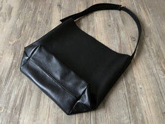 Black Stylish Cute Leather Tote Bag Shoulder Bag Crossbody Tote For Women