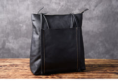 Black Women Leather Large Tote Bag Shopper Bag For Women