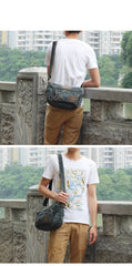Fashion Blue Denim Mens Womens Side Bag Shoulder Bag Blue Jean Messenger Bags For Women