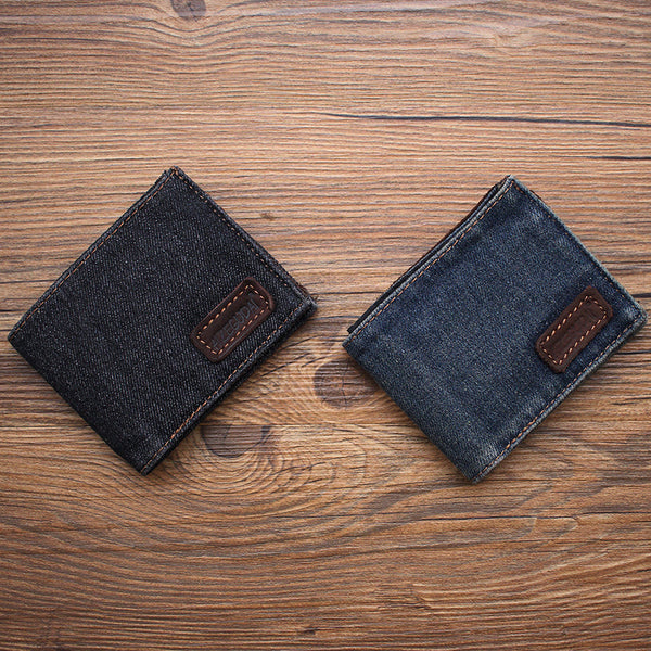 Denim Wallets Denim Mens Slim billfold Wallet - Back View