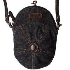 Unique Denim Cap Mini Shoulder Bags Belt Pouch Denim Cap Phone Waist Bag