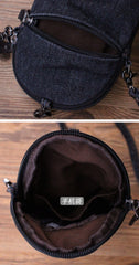 Unique Denim Cap Mini Shoulder Bags Belt Pouch Denim Cap Phone Waist Bag