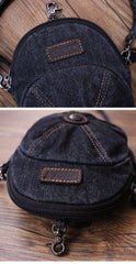 Unique Denim Cap Mini Shoulder Bags Belt Pouch Denim Cap Phone Waist Bag