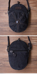 Unique Denim Cap Mini Shoulder Bags Belt Pouch Denim Cap Phone Waist Bag