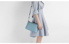 Pink Zip Leather Wristlet Wallet Womens Small Crossbody Purse Minimalist Shoulder Bag for Women