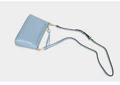 Pink Zip Leather Wristlet Wallet Womens Small Crossbody Purse Minimalist Shoulder Bag for Women