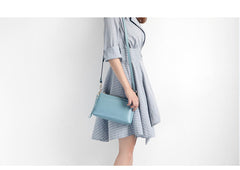 Pink Zip Leather Wristlet Wallet Womens Small Crossbody Purse Minimalist Shoulder Bag for Women