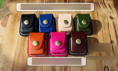 Handmade Blue Leather Mens Standard Zippo Lighter Case Zippo Lighter Holder with Belt Clip