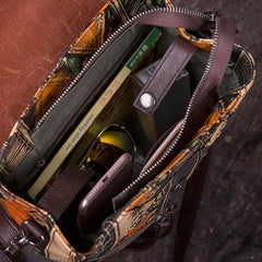 Vintage Leather womens Small Backpacks Country Style School Backpack for Ladies