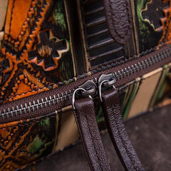 Vintage Leather womens Small Backpacks Country Style School Backpack for Ladies