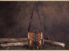 Vintage Leather womens Small Backpacks Country Style School Backpack for Ladies
